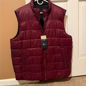 G.H. Bass & Co. Women's Maroon Quilted Reversible Vest